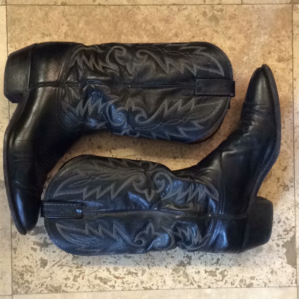 Dan Post Western Boots. Black 9 1/2 EW